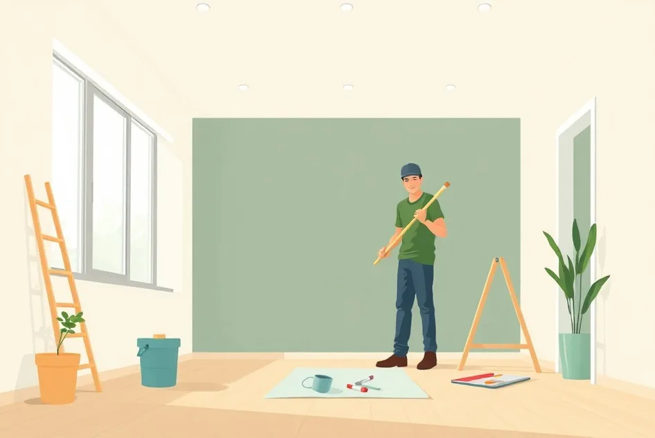 Intérieur rénové après travaux de peinture à Dourdan