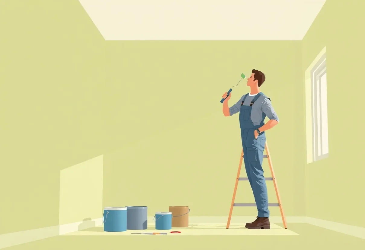 Peintre Dourdan 91410 en intervention sur un chantier